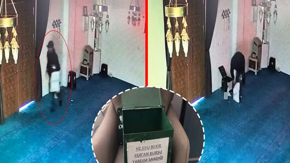 Bursa'da camide hırsızlık! Yardım kutusunu kırıp 100 bin TL parayı çalarak kaçtı: O anlar kamerada