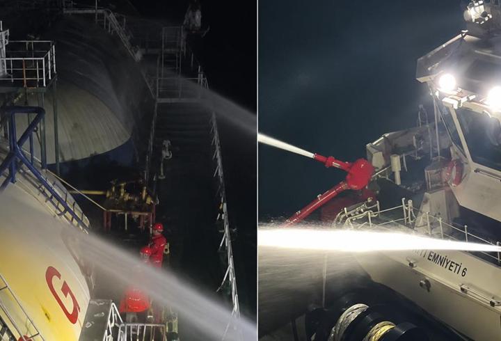 Karadeniz'de dron saldırısına uğrayan LPG tankeri için kurtarma operasyonu