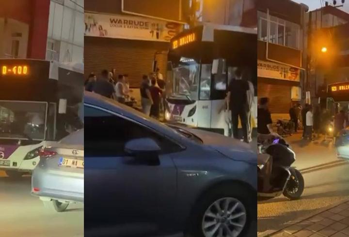 Adana'da 10 kişilik grup yolcu otobüsü şoförüne saldırdı