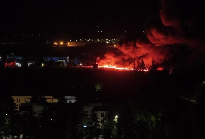 Eskişehir'de TEI yerleşkesinde yangın