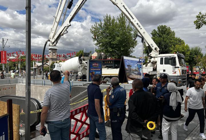 Kayseri’de beton mikserinin pompası patladı; 1 yaralı
