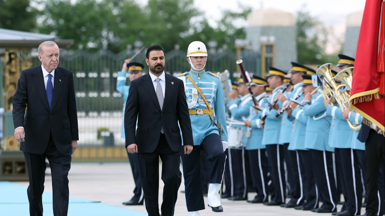 Cumhurbaşkanı Erdoğan, Irak Başbakanı Zeydi'yi resmi törenle karşıladı