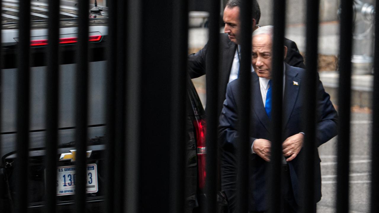Beyaz Saray önünde katil İsrail Başbakanı Netanyahu protesto edildi