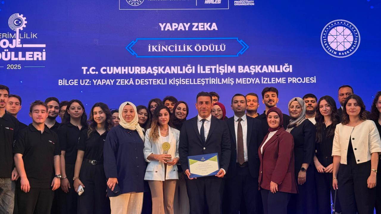 İletişim Başkanlığının yapay zekalı medya izleme projesi Bilge Uza ödül