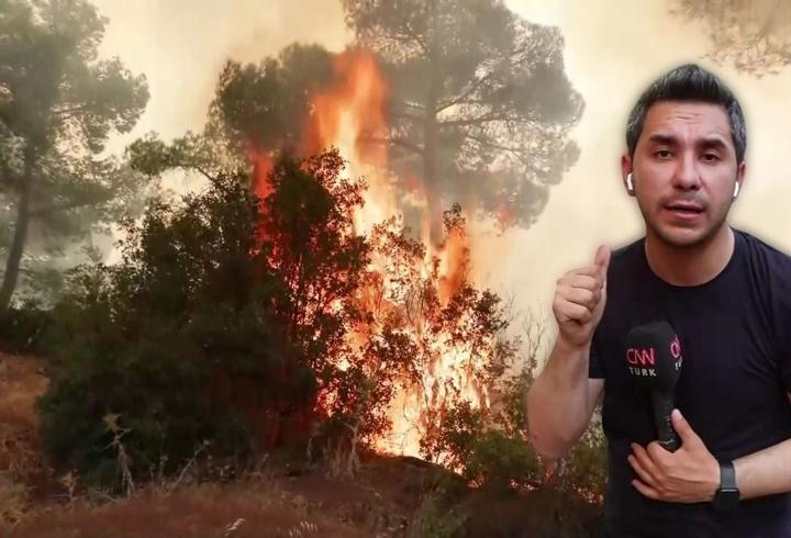 CNN TÜRK ekibi alevlerin arasında