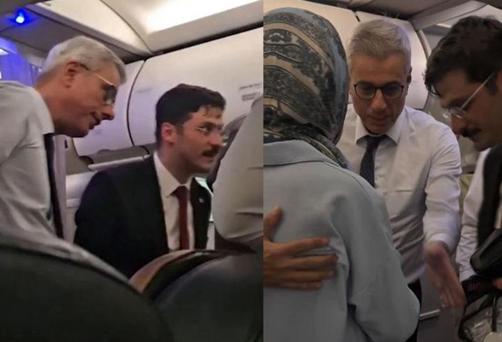 Gökyüzünde ilk müdahale: Bakan Memişoğlu, uçakta rahatsızlanan yolcuya yardım etti