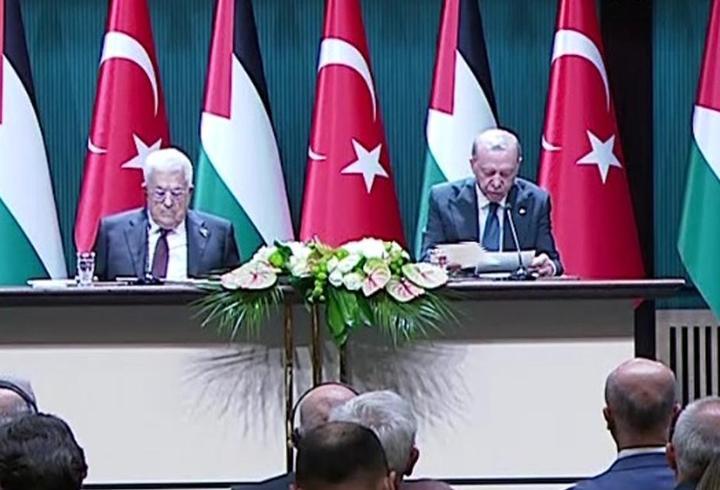 SON DAKİKA HABERİ: Filistin Devlet Başkanı Abbas Ankara'da! Cumhurbaşkanı Erdoğan: Netanyahu bölgede kaos istiyor