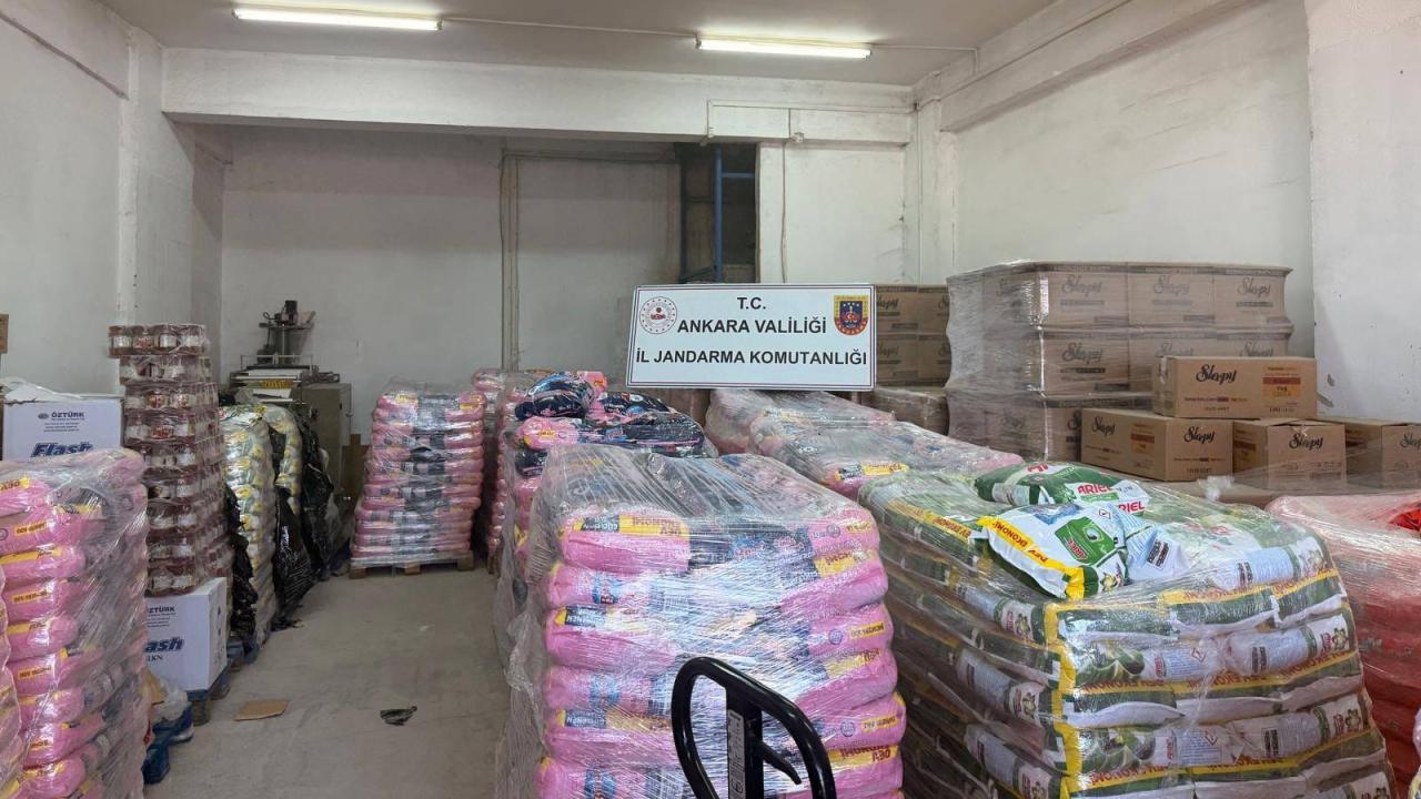 Ankara GİMAT'ta 37 ton sahte deterjan ve kozmetik ürün yakalandı