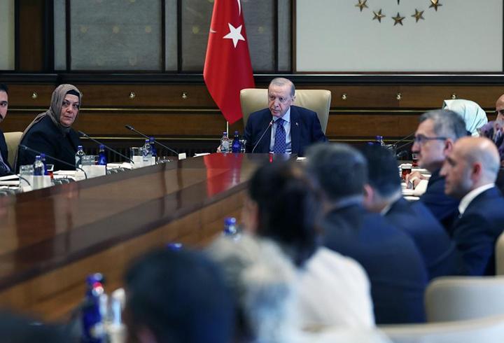 Cumhurbaşkanı Erdoğan şehit ailelerini kabul etti