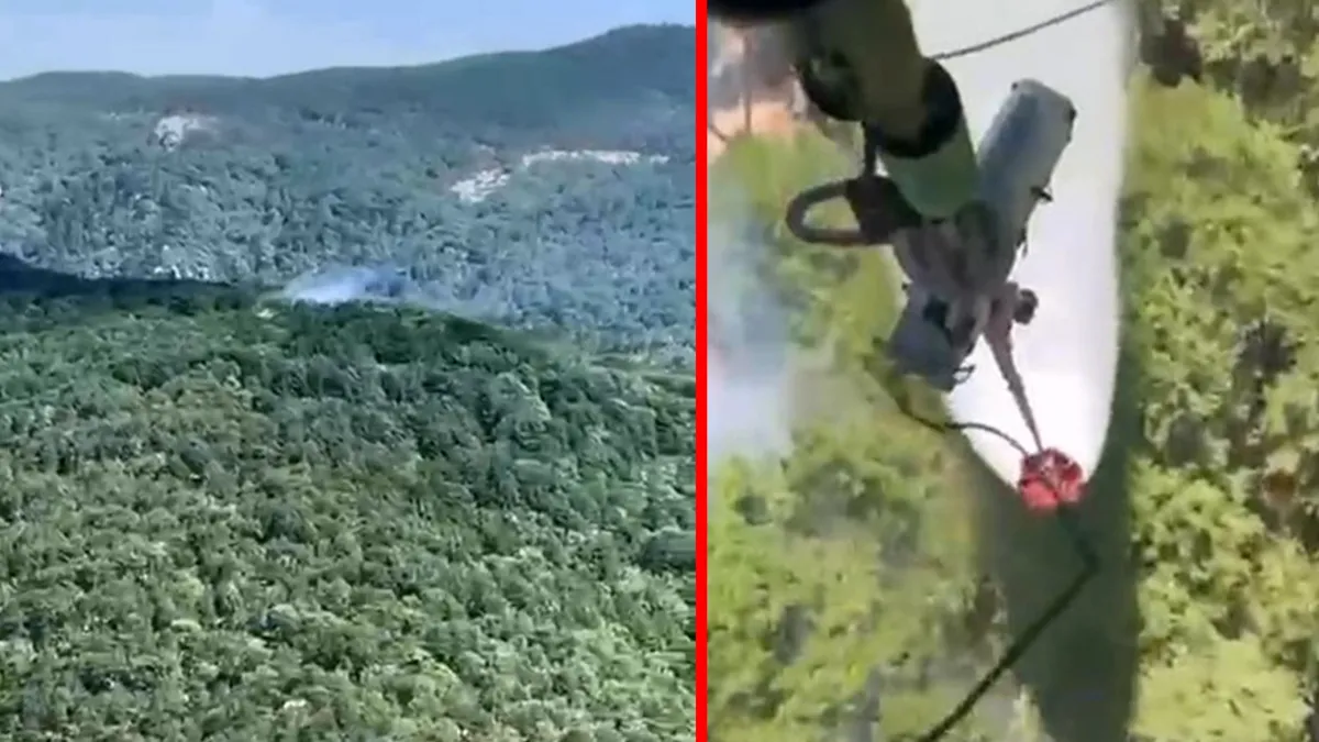 Kazdağları'nda ormanlık alanda yangın! Havadan ve karadan müdahale ediliyor