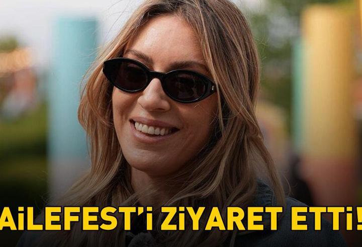 Selena'nın yıldızıydı! Sinem Kobal'dan AileFest'e ziyaret